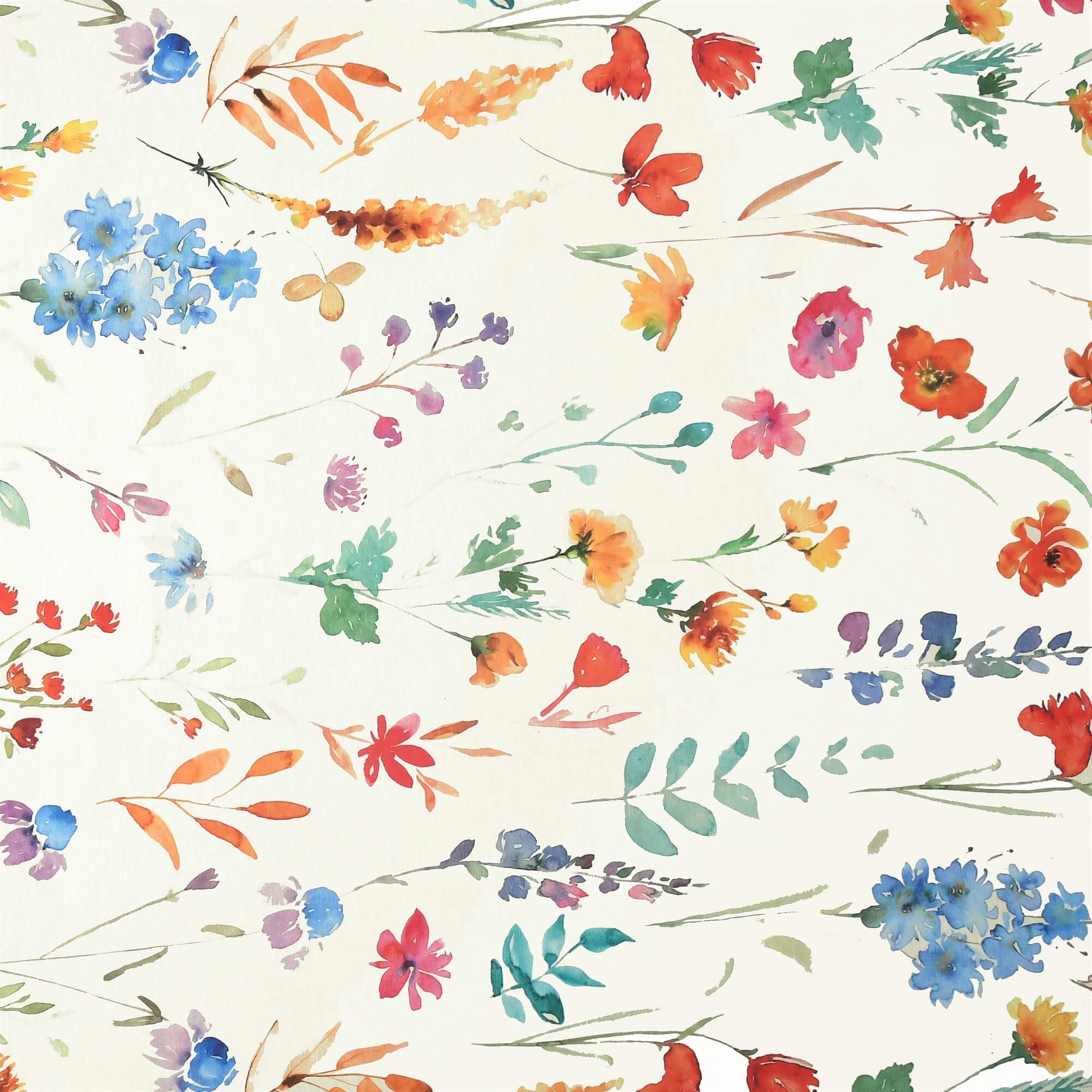 Moderno® Abwaschbare Tischdecke Blumenwiese mit Fleckschutz - Leinenoptik, Gelb mit Pastellblumen
