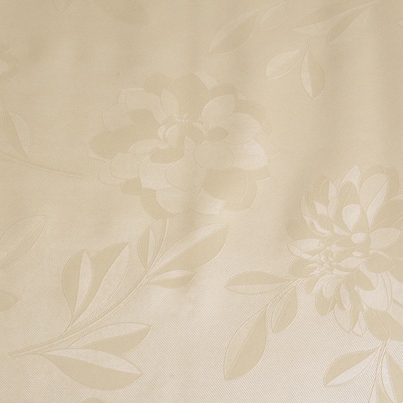 Tischdecke Abwaschbar Wachstuch Relief Blumen Beige im Wunschmaß