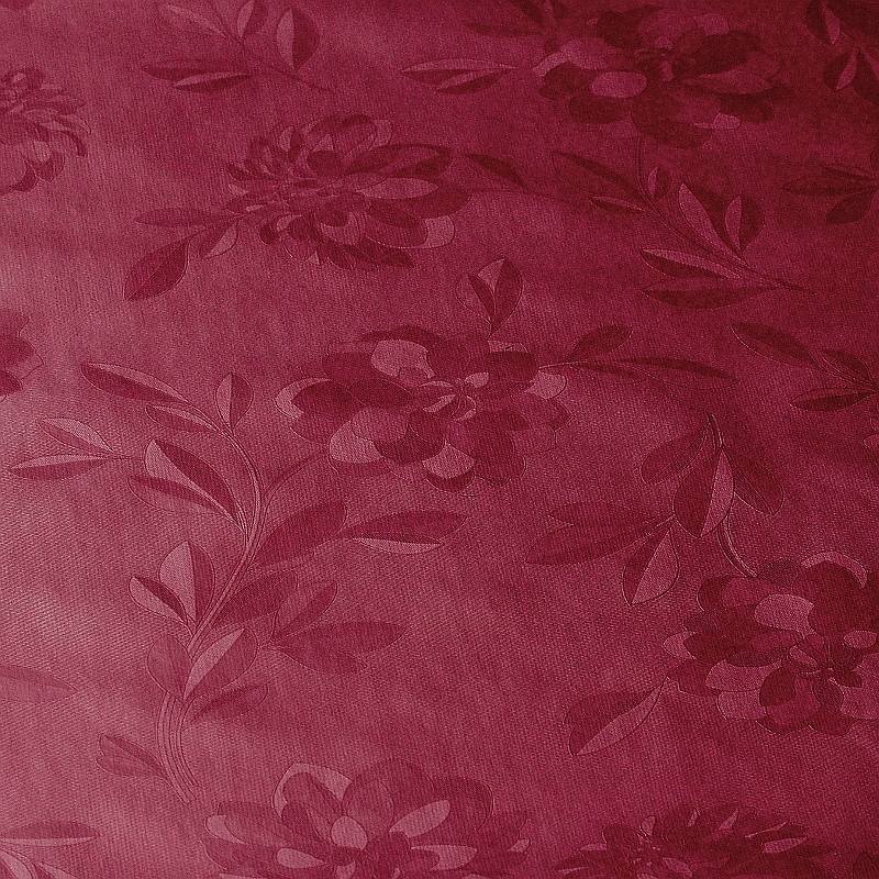 Tischdecke Abwaschbar Wachstuch Relief Blumen Rot im Wunschmaß