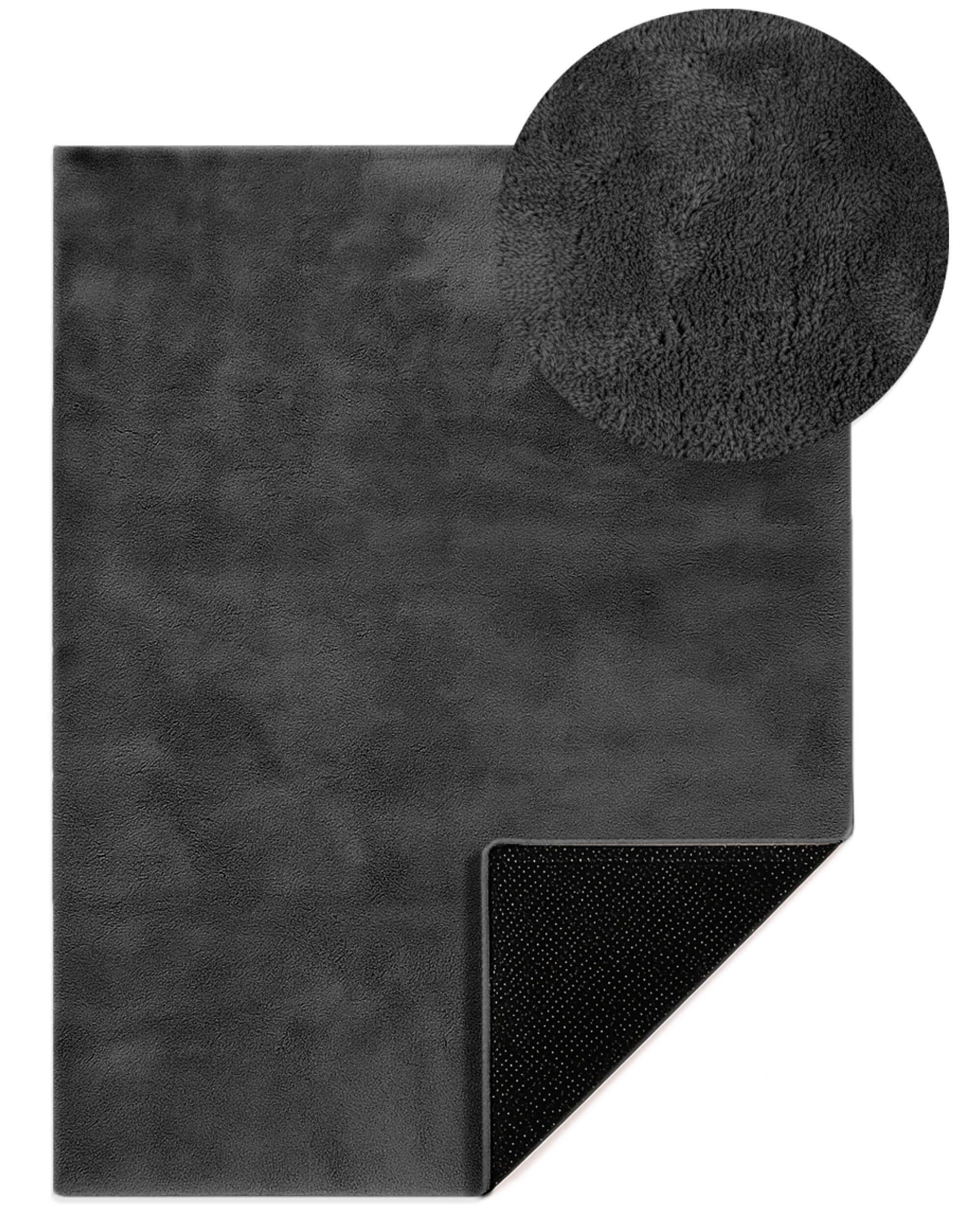 Moderno® Kurzflor Teppich Anthrazit – Weicher Wohnzimmer Teppich, modern & waschbar mit rutschhemmender Rückseite