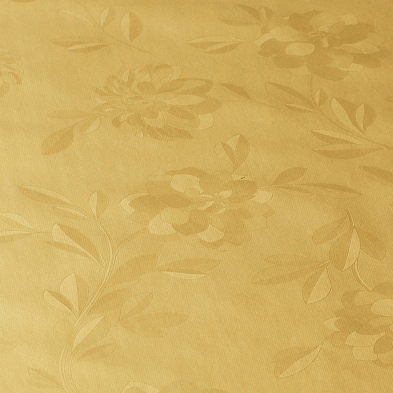 Tischdecke Abwaschbar Wachstuch Relief Blumen Gold im Wunschmaß